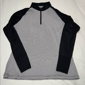 FootJoy Black/White Quarter Zip w/ Thumbhole Sleeves
